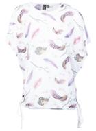 *izabel London White Feather Print Top