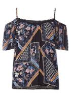 Dorothy Perkins Floral Mix Print Cold Shoulder Top