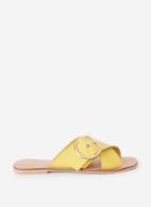 Dorothy Perkins Lime Leather Jay Jay Sandals