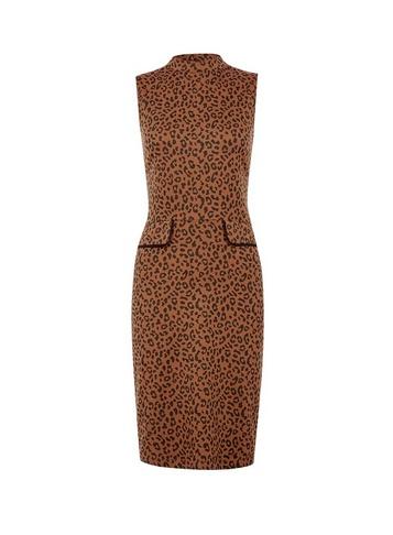 Dorothy Perkins Brown Leopard Print Shift Dress