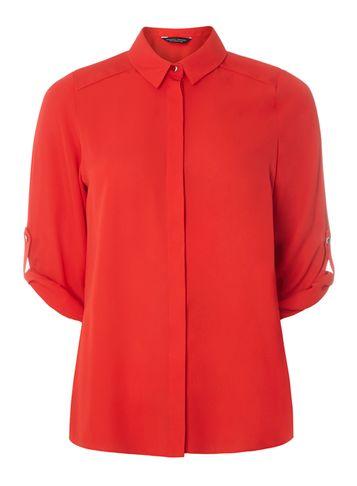Dorothy Perkins Red Button Side Shirt