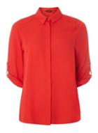 Dorothy Perkins Red Button Side Shirt