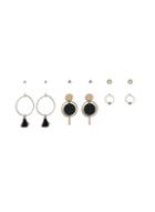 Dorothy Perkins Multipack Black Resin Earrings