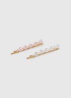 Dorothy Perkins 2 Pack Clear And Pink Facet Beaded Hair Slides