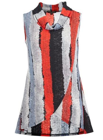 Dorothy Perkins *izabel London Multi Coloured Striped Cross Front Tunic Top