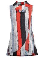Dorothy Perkins *izabel London Multi Coloured Striped Cross Front Tunic Top