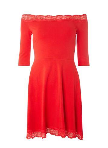 Dorothy Perkins Red Lace Bardot Dress