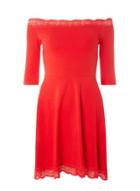 Dorothy Perkins Red Lace Bardot Dress