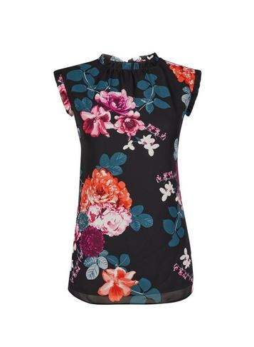 * Billie & Blossom Tall Floral Print Frill Shell Top