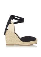 Dorothy Perkins *head Over Heels By Dune Black 'kalee' Ladies Espadrilles