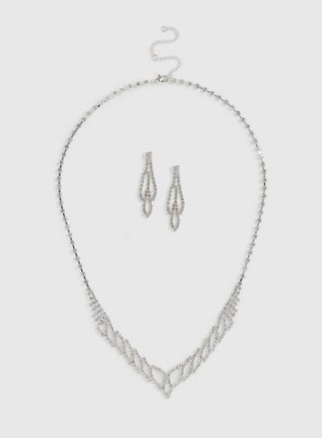 Dorothy Perkins Silver Cup Chain Jewellery Set