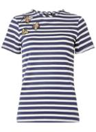 Dorothy Perkins Navy Striped Embellished T-shirt