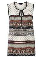 Dorothy Perkins Wine Paisley Shell Top