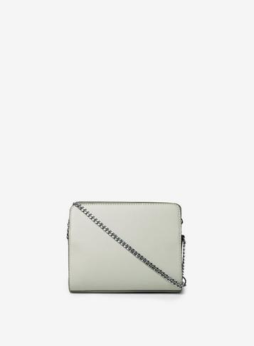 Dorothy Perkins Grey Zip Top Chain Cross Body Bag
