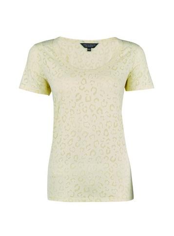 Dorothy Perkins Lemon Leopard Puff Print T-shirt