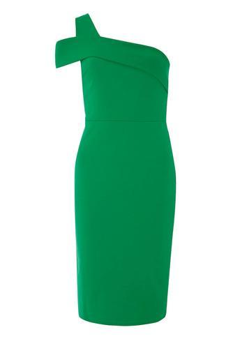 Dorothy Perkins Green One Shoulder Bodycon Dress
