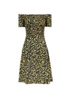 Dorothy Perkins *tall Black Floral Ditsy Print Dress