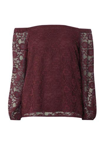 Dorothy Perkins Wine Lace Bardot Top