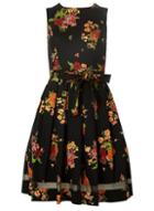 Dorothy Perkins Black Oriental Wrap Back Fit And Flare Dress
