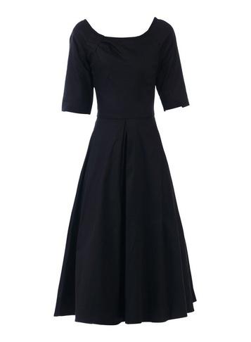 *jolie Moi Black Scoop Neckline Dress