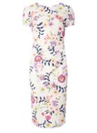 Dorothy Perkins *tall Multi Coloured Floral Ruched Pencil Dress