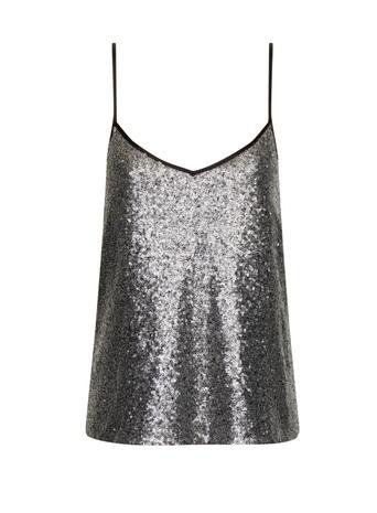 Dorothy Perkins Silver Sequin Cami Top