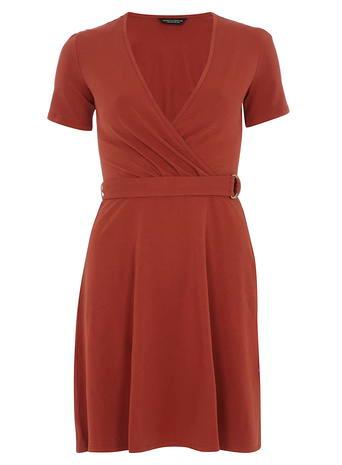 Dorothy Perkins Russet D-ring Wrap Dress