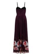 Dorothy Perkins Purple Rose Maxi Dress