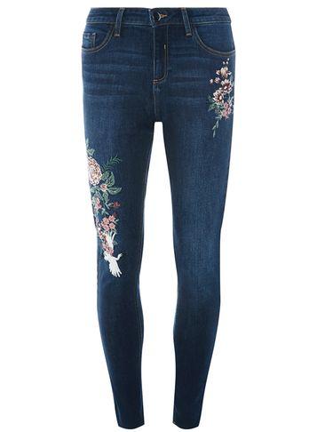 Dorothy Perkins Indigo Oriental Embroidered Jeans