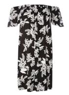 Dorothy Perkins *tall Black Silhouette Floral Shift Dress