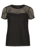 Dorothy Perkins Black Spot Mesh Lace T-shirt