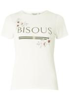 Dorothy Perkins Petite White Bisous Motif T-shirt