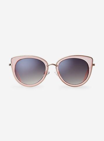 Dorothy Perkins Pink Metal Trim Cat Eye Sunglasses