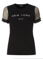 Dorothy Perkins Black New York Slogan Mesh Top