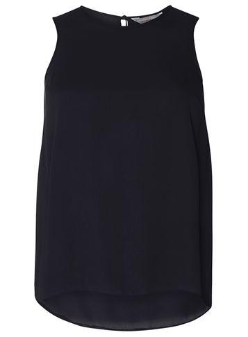 Dorothy Perkins Petite Navy Sleeveless Tie Back Top