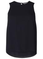 Dorothy Perkins Petite Navy Sleeveless Tie Back Top