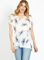 Dorothy Perkins *blue Vanilla Curve Multi Print T-shirt