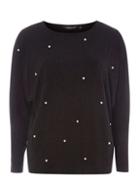 Dorothy Perkins Charcoal Pearl All Over Knitted Top