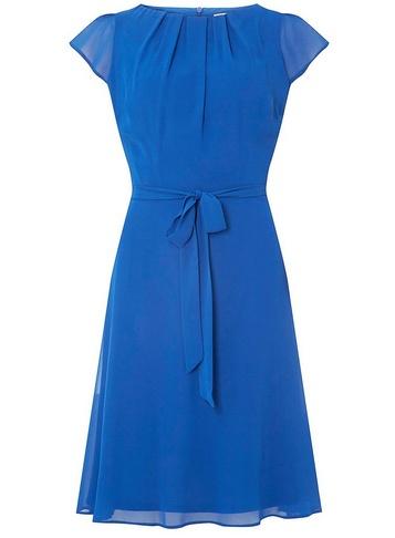 *billie & Blossom Tall Blue Pleated Skater Dress