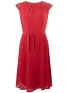 *billie & Blossom Tall Raspberry Lace Fit And Flare Dress