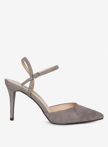 Dorothy Perkins Grey Edee Two Part Court Shoes