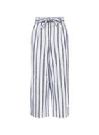 Dorothy Perkins Navy Striped Linen Blend Culottes