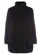 Dorothy Perkins Dp Curve Black Longline Faux Fur Coat