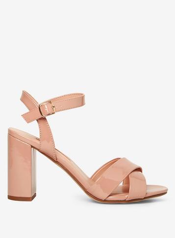 Dorothy Perkins Nude 'serena' Block Heel Sandals