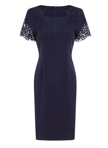 Dorothy Perkins *paper Dolls Navy Lace Bodycon Dress