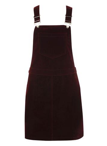 Dorothy Perkins Fig Velvet Pinny Dress