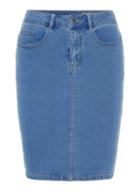 *vero Moda Navy High Waist Denim Skirt