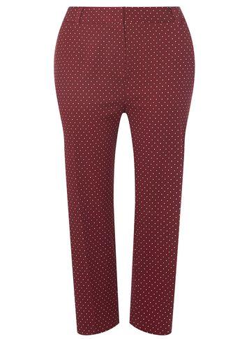 Dorothy Perkins *dp Curve Red Polka Dot Ankle Grazer Trousers