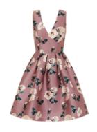 Dorothy Perkins *chi Chi London Pink Floral Print Mini Dress