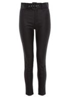 Dorothy Perkins *quiz Black Faux Leather Trousers